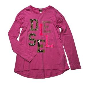 Diesel Kids Fuchsia Long Sleeve Tee